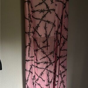 Killstar Pink Barbwire light weight skirt